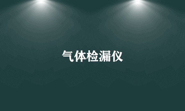 气体检漏仪