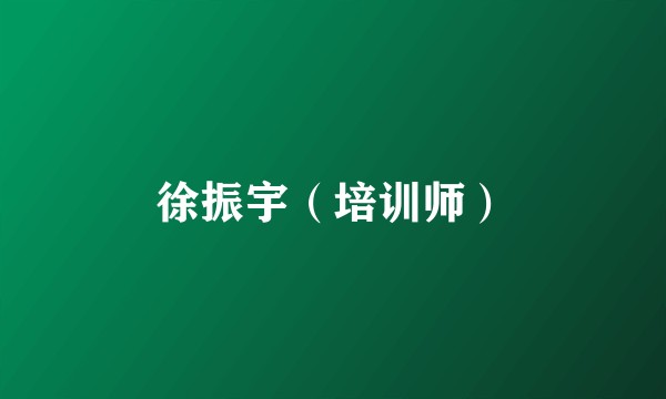 徐振宇（培训师）