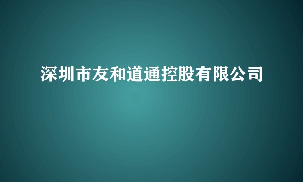 深圳市友和道通控股有限公司