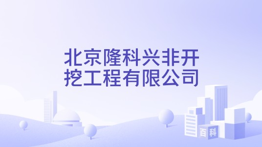 北京隆科兴非开挖工程有限公司