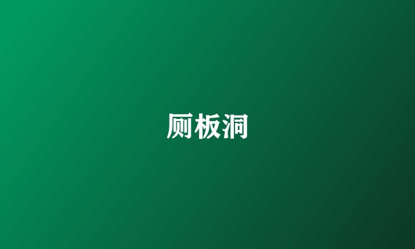 厕板洞