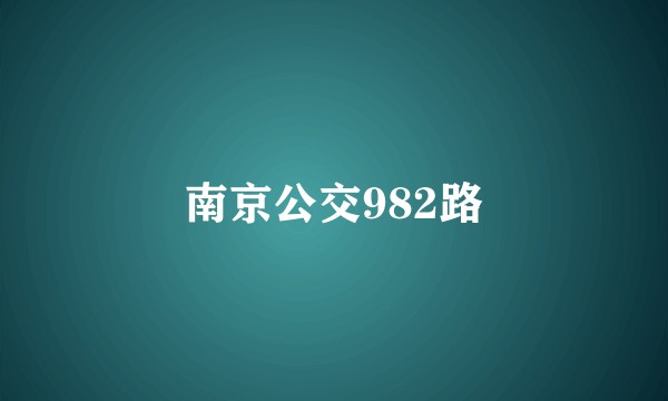南京公交982路