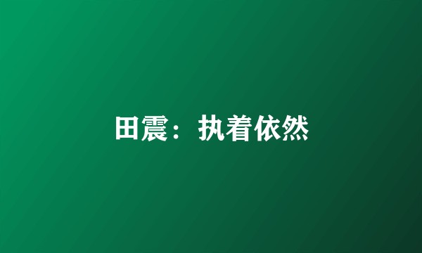 田震：执着依然