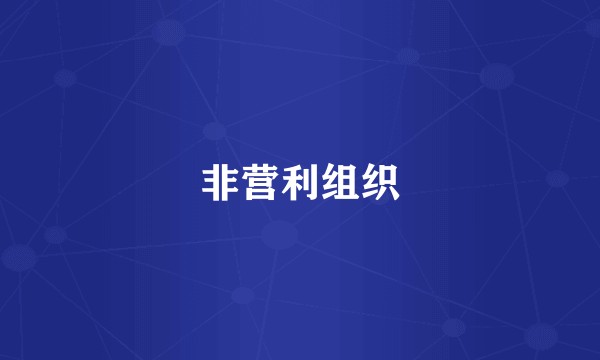 非营利组织