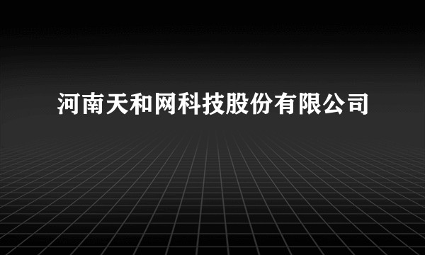 河南天和网科技股份有限公司