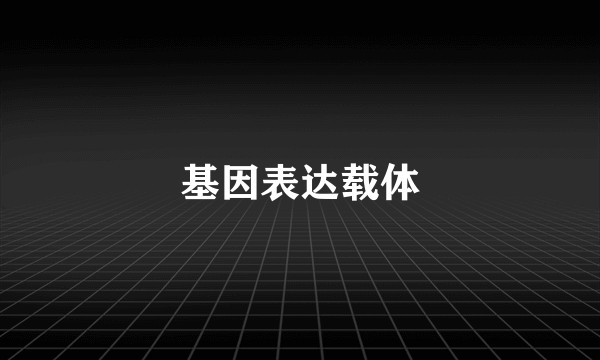 基因表达载体