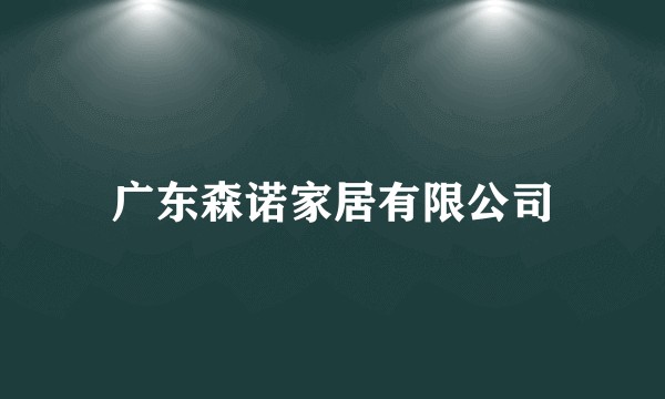 广东森诺家居有限公司