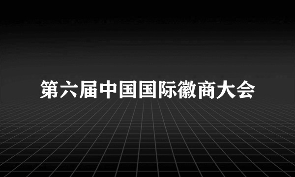 第六届中国国际徽商大会