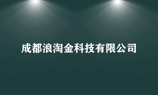 成都浪淘金科技有限公司