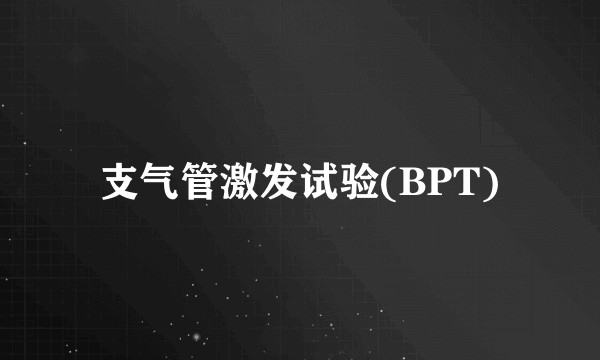 支气管激发试验(BPT)