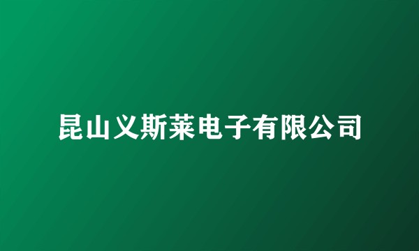 昆山义斯莱电子有限公司