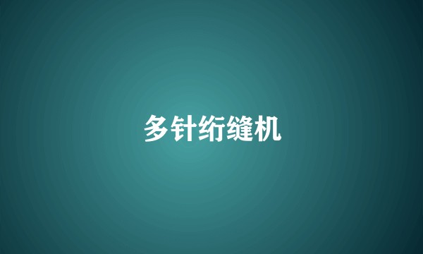 多针绗缝机
