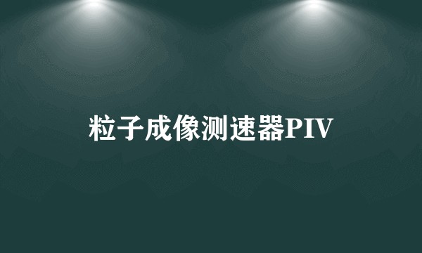 粒子成像测速器PIV