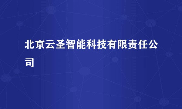 北京云圣智能科技有限责任公司