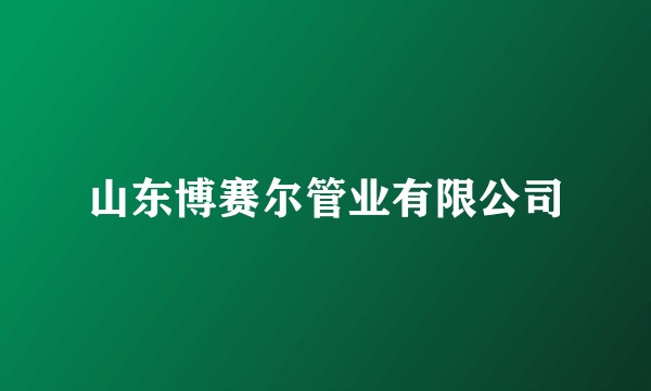 山东博赛尔管业有限公司