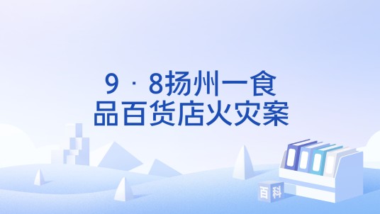 9·8扬州一食品百货店火灾案