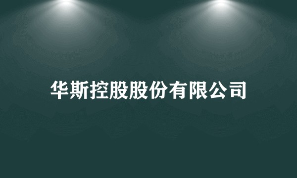 华斯控股股份有限公司