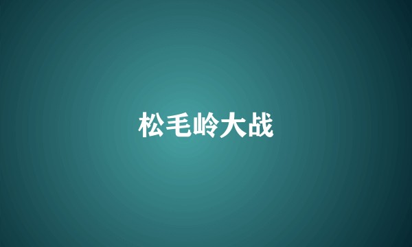松毛岭大战