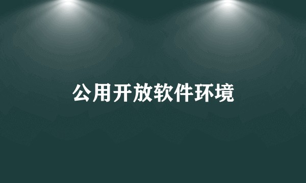 公用开放软件环境