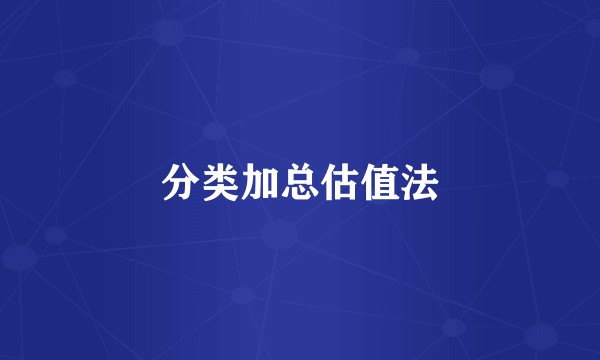 分类加总估值法