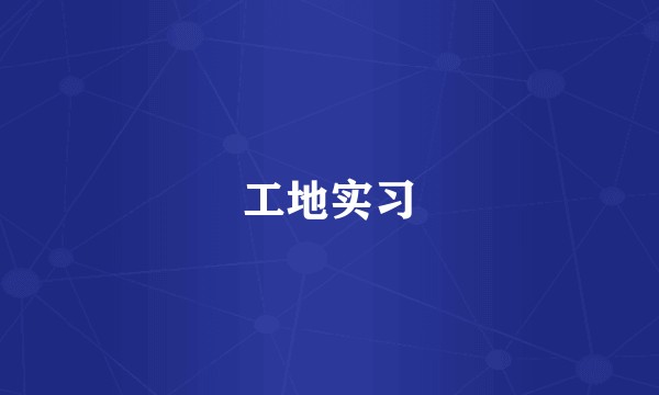 工地实习