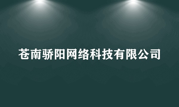 苍南骄阳网络科技有限公司