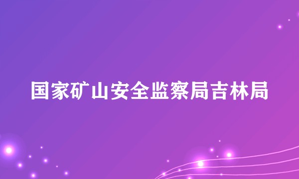 国家矿山安全监察局吉林局