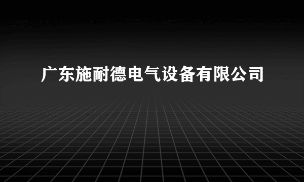 广东施耐德电气设备有限公司