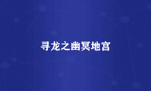 寻龙之幽冥地宫