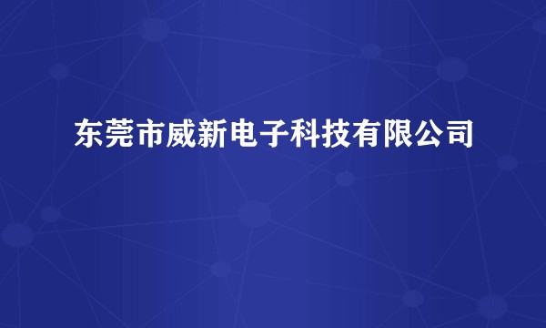 东莞市威新电子科技有限公司