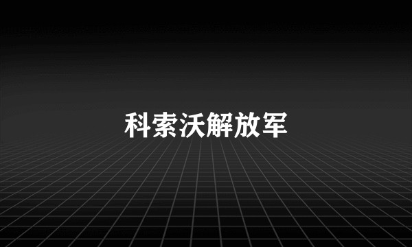 科索沃解放军