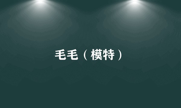 毛毛（模特）
