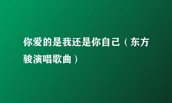 你爱的是我还是你自己（东方骏演唱歌曲）