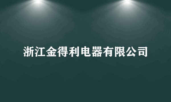 浙江金得利电器有限公司
