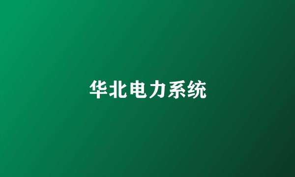 华北电力系统
