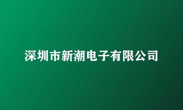 深圳市新潮电子有限公司