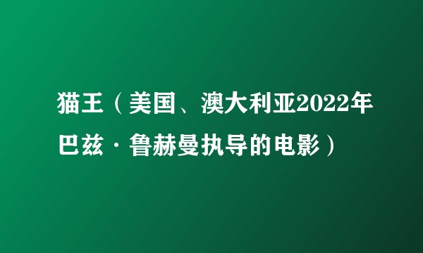 猫王（美国、澳大利亚2022年巴兹·鲁赫曼执导的电影）