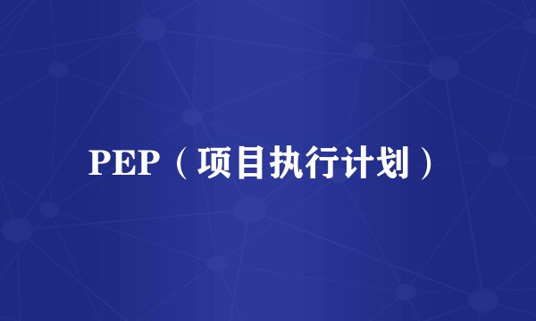 PEP（项目执行计划）