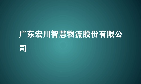 广东宏川智慧物流股份有限公司