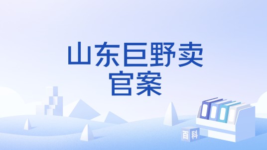 山东巨野卖官案