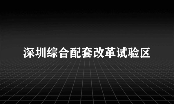 深圳综合配套改革试验区