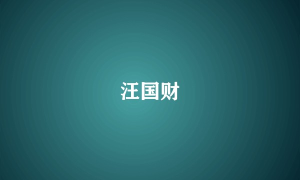 汪国财