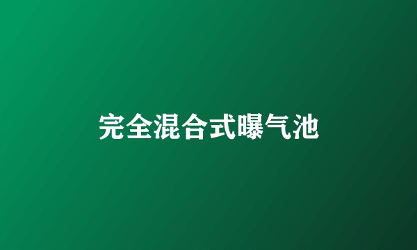 完全混合式曝气池