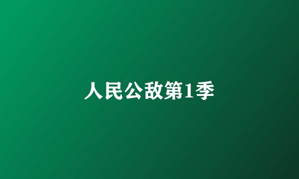 人民公敌第1季