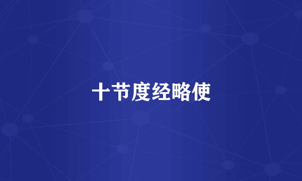 十节度经略使