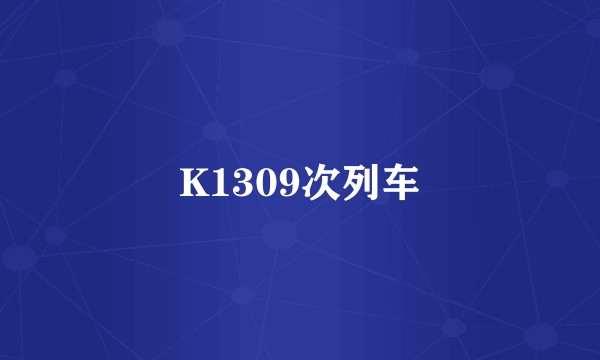 K1309次列车