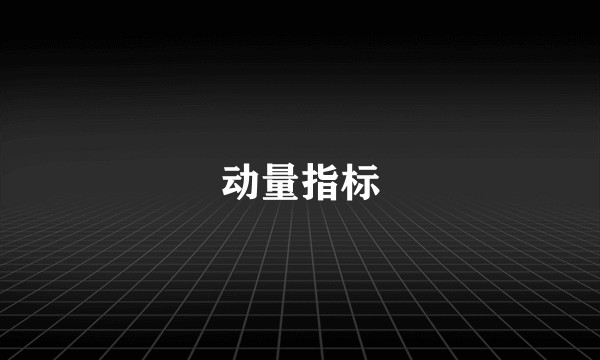 动量指标