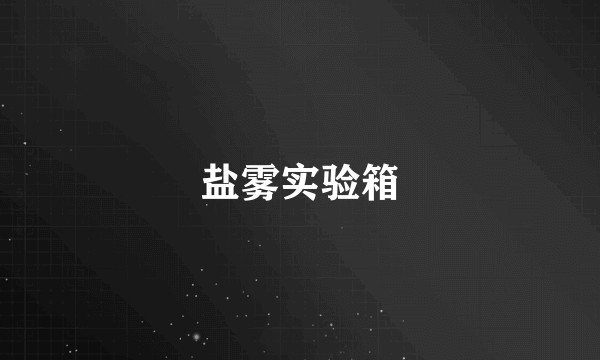 盐雾实验箱