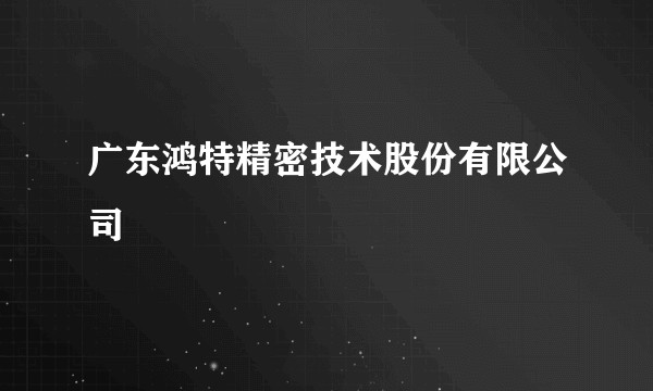 广东鸿特精密技术股份有限公司