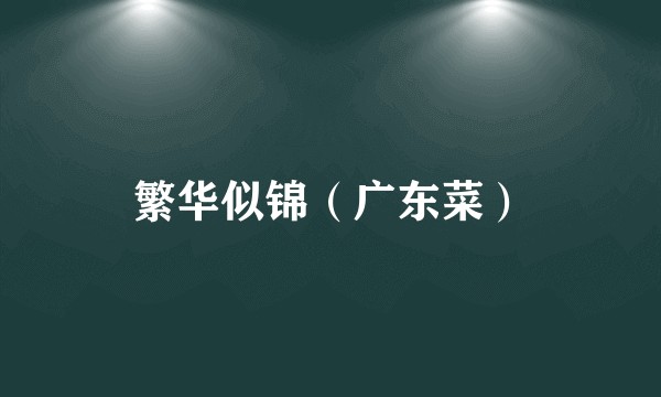 繁华似锦（广东菜）